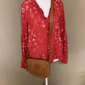 Anne Klein all tan leather crossbody.